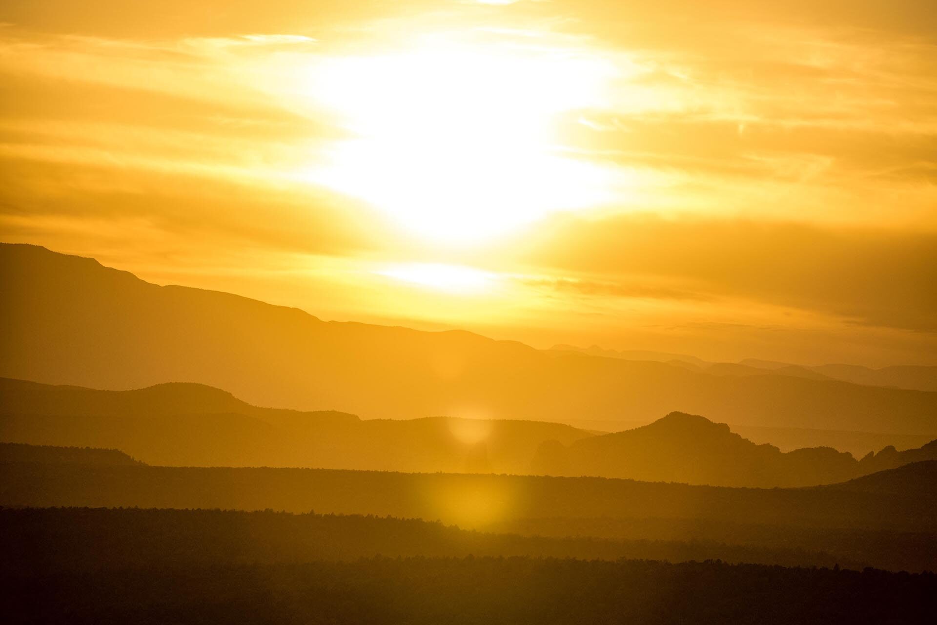 Bright sun on a hot day