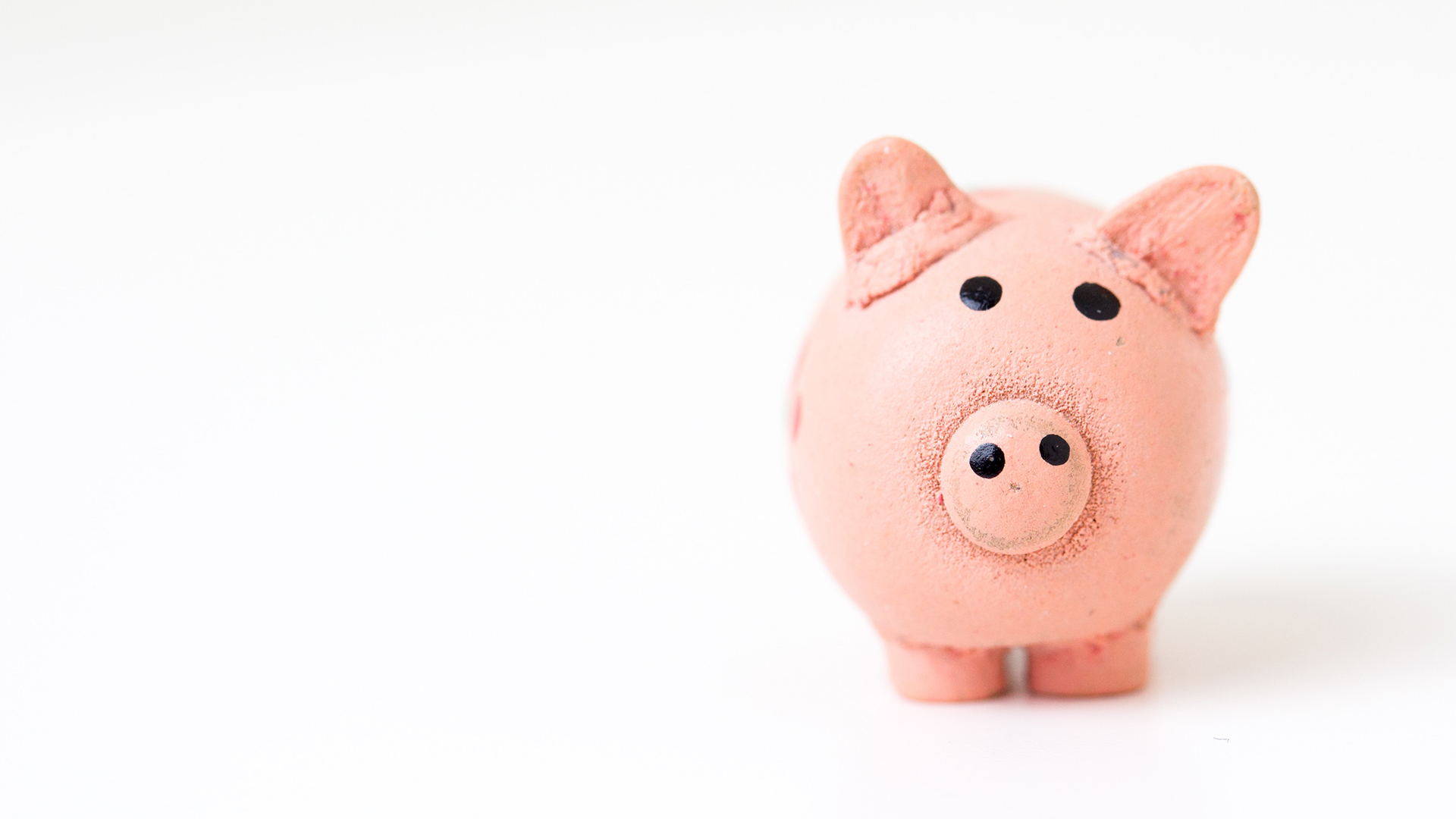 A piggy bank on a white background